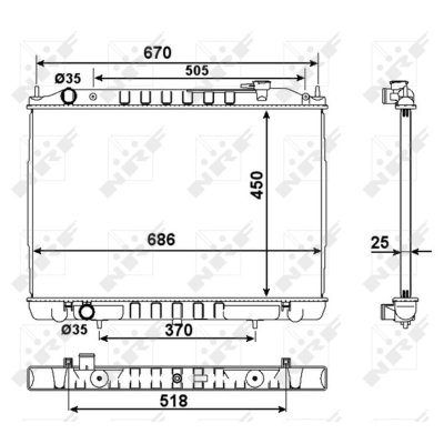 NRF Radiateur de refroidissement  58418 (X1)
