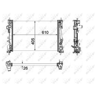 NRF Radiateur de refroidissement  58492 (X1)
