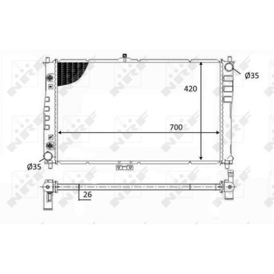 NRF Radiateur de refroidissement  59019 (X1)