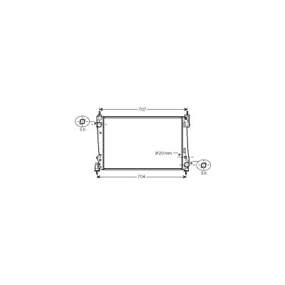 VAN WEZEL Radiateur de refroidissement  17002312 (X1)