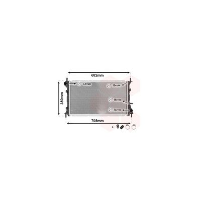 VAN WEZEL Radiateur de refroidissement  18002265 (X1)