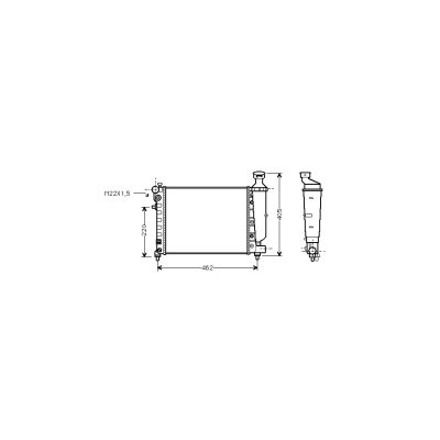 VAN WEZEL Radiateur de refroidissement  40002012 (X1)