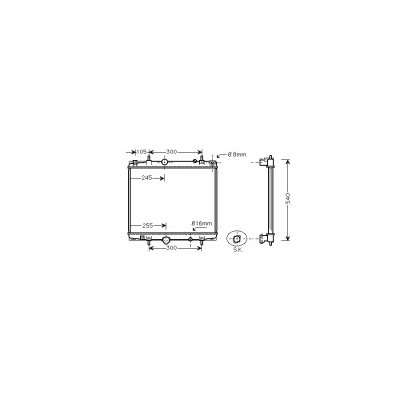 VAN WEZEL Radiateur de refroidissement  40002237 (X1)