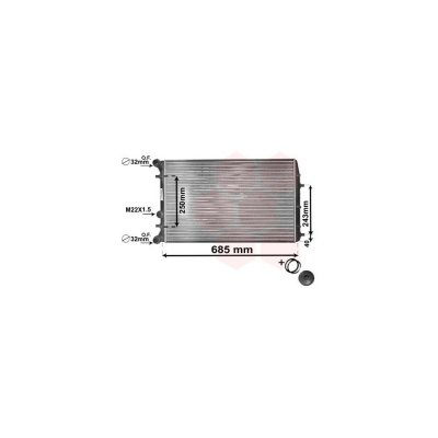INTERNATIONAL RADIATORS PLUS Radiateur de refroidissement VAN WEZEL 76002010 (X1)