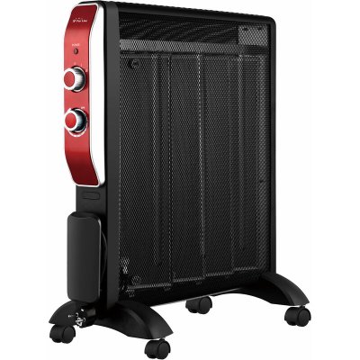 PURLINE Radiateur &eacute;lectrique Mica faible consommation et thermostat - Noir