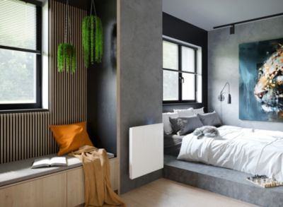 SAUTER Radiateur inertie s&egrave;che tactile Gyali - Blanc - 1500W