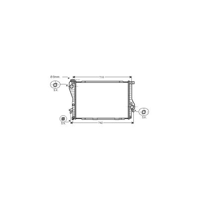 INTERNATIONAL RADIATORS Radiateur refroidissement du moteur 06002301  