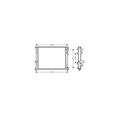 INTERNATIONAL RADIATORS Radiateur refroidissement du moteur 07002097 