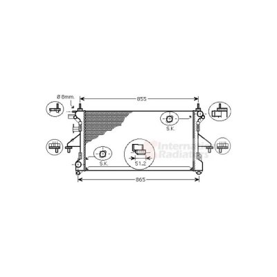 INTERNATIONAL RADIATORS Radiateur refroidissement du moteur 17002398 