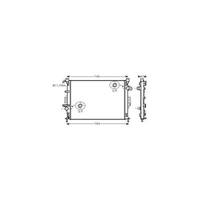 INTERNATIONAL RADIATORS Radiateur refroidissement du moteur 18002424 