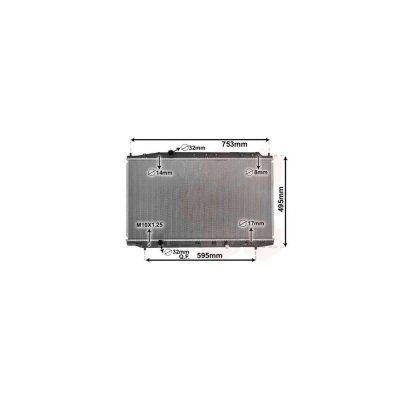INTERNATIONAL RADIATORS Radiateur refroidissement du moteur 25002300 