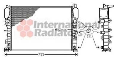 VAN WEZEL Radiateur refroidissement du moteur 30002342 International Radiators