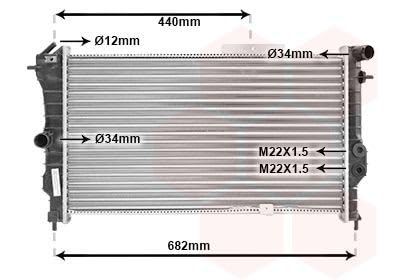 VAN WEZEL Radiateur refroidissement du moteur 37002173 International Radiators