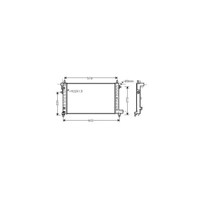 VAN WEZEL Radiateur refroidissement du moteur 40002149 International Radiators