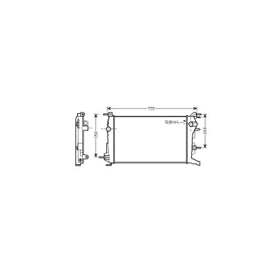 VAN WEZEL Radiateur refroidissement du moteur 43002460 International Radiators
