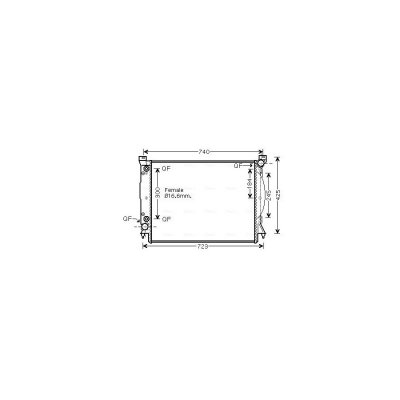 AVA DEUTSCHLAND GMBH Radiateur refroidissement du moteur AI2246 Ava Quality Cooling