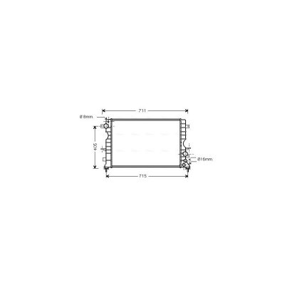 AVA QUALITY COOLING Radiateur refroidissement du moteur AU2165 
