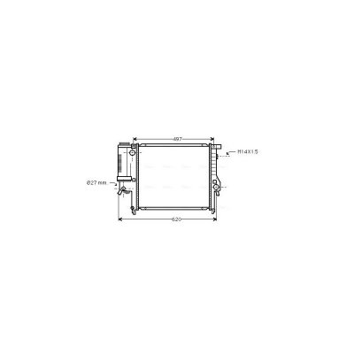 AVA DEUTSCHLAND GMBH Radiateur refroidissement du moteur BW2124 Ava Quality Cooling