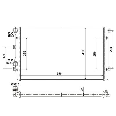 NRF Radiateur, refroidissement du moteur Classe &eacute;conomique  53406A