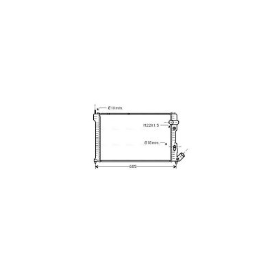 AVA DEUTSCHLAND GMBH Radiateur refroidissement du moteur CNA2071 Ava Quality Cooling