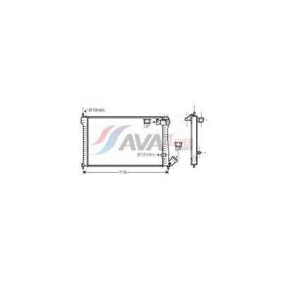 AVA QUALITY COOLING Radiateur refroidissement du moteur CNA2102 