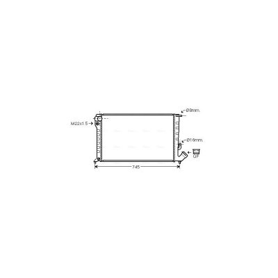 AVA QUALITY COOLING Radiateur refroidissement du moteur CNA2153 