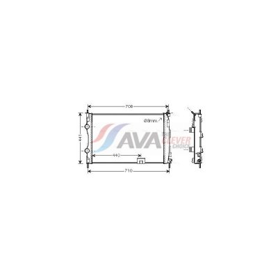 AVA DEUTSCHLAND GMBH Radiateur refroidissement du moteur DNA2288 Ava Quality Cooling