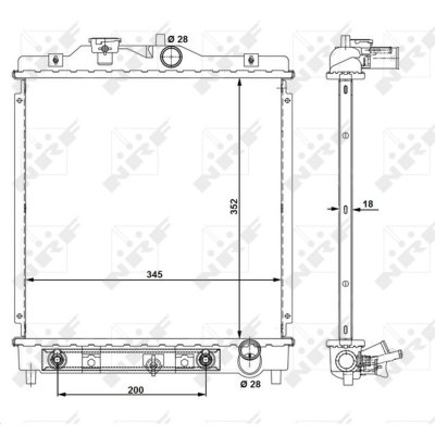 NRF Radiateur, refroidissement du moteur EASY FIT  516355