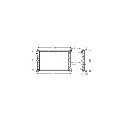AVA DEUTSCHLAND GMBH Radiateur refroidissement du moteur FD2265 Ava Quality Cooling