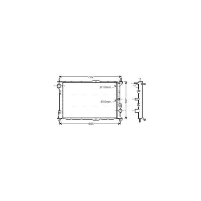 AVA QUALITY COOLING Radiateur refroidissement du moteur FD2381 