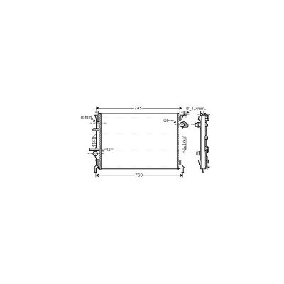 AVA DEUTSCHLAND GMBH Radiateur refroidissement du moteur FDA2425 Ava Quality Cooling