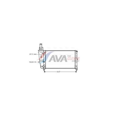 AVA DEUTSCHLAND GMBH Radiateur refroidissement du moteur FT2141 Ava Quality Cooling