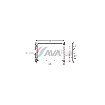 AVA QUALITY COOLING Radiateur refroidissement du moteur FT2188 