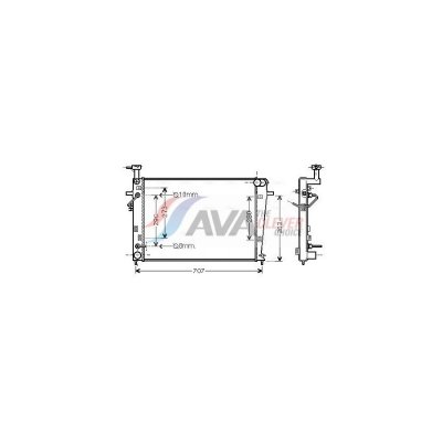 AVA QUALITY COOLING Radiateur refroidissement du moteur HY2211 