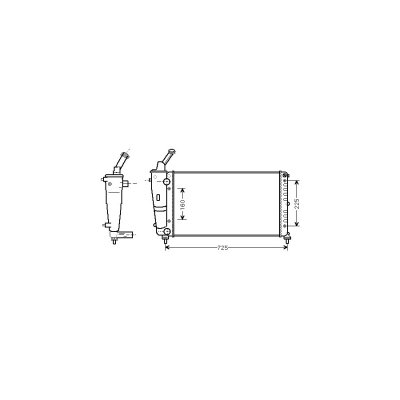 VAN WEZEL Radiateur, Refroidissement Du Moteur Lancia Y De 03/1996 &Agrave; 09/2003