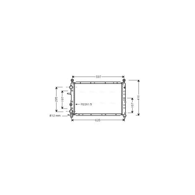 AVA QUALITY COOLING Radiateur refroidissement du moteur LC2050 