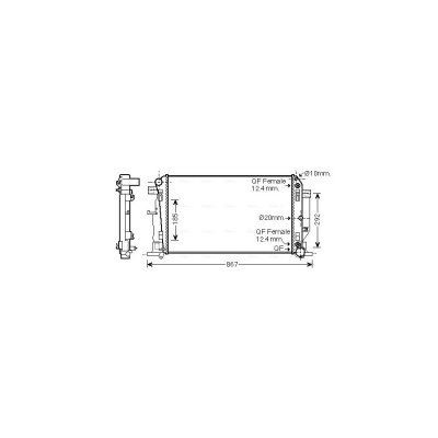 AVA DEUTSCHLAND GMBH Radiateur refroidissement du moteur MS2445 Ava Quality Cooling