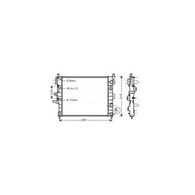 AVA DEUTSCHLAND GMBH Radiateur refroidissement du moteur MSA2331 Ava Quality Cooling