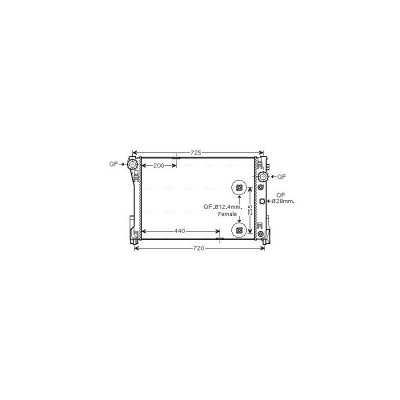AVA DEUTSCHLAND GMBH Radiateur refroidissement du moteur MSA2475 Ava Quality Cooling
