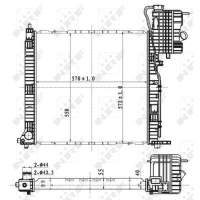 NRF Radiateur, refroidissement du moteur  53176