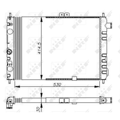 NRF Radiateur, refroidissement du moteur  58670