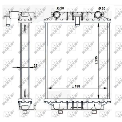 NRF Radiateur, refroidissement du moteur  59183