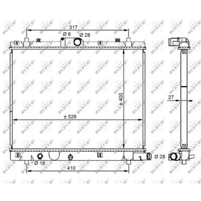 NRF Radiateur, refroidissement du moteur  59209