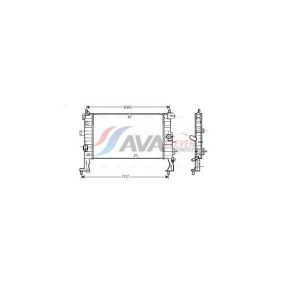 AVA DEUTSCHLAND GMBH Radiateur refroidissement du moteur OL2346 Ava Quality Cooling