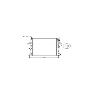 AVA DEUTSCHLAND GMBH Radiateur refroidissement du moteur OLA2296 Ava Quality Cooling