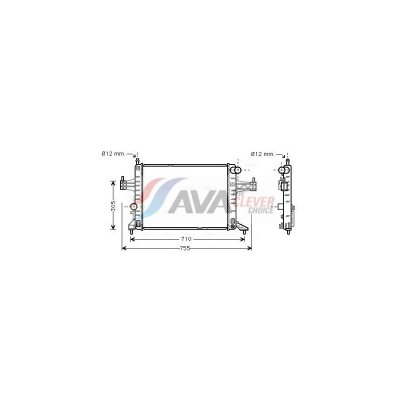 AVA DEUTSCHLAND GMBH Radiateur refroidissement du moteur OLA2306 Ava Quality Cooling