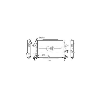 AVA QUALITY COOLING Radiateur refroidissement du moteur OLA2364 