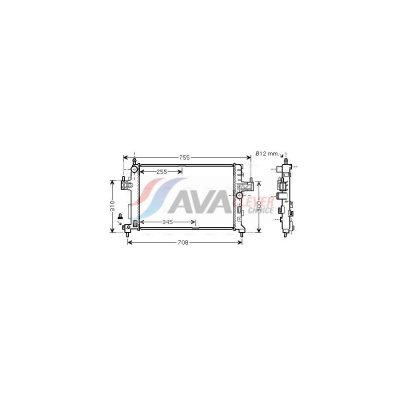 AVA DEUTSCHLAND GMBH Radiateur refroidissement du moteur OLA2380 Ava Quality Cooling