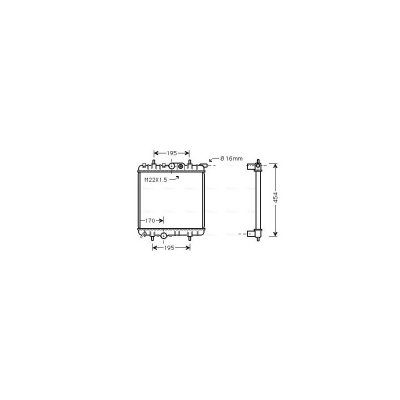 AVA QUALITY COOLING Radiateur refroidissement du moteur PE2243 