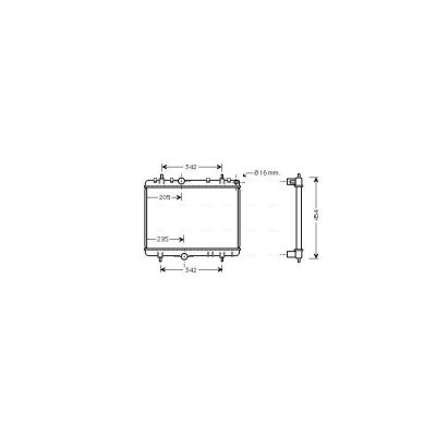 AVA QUALITY COOLING Radiateur refroidissement du moteur PE2267 